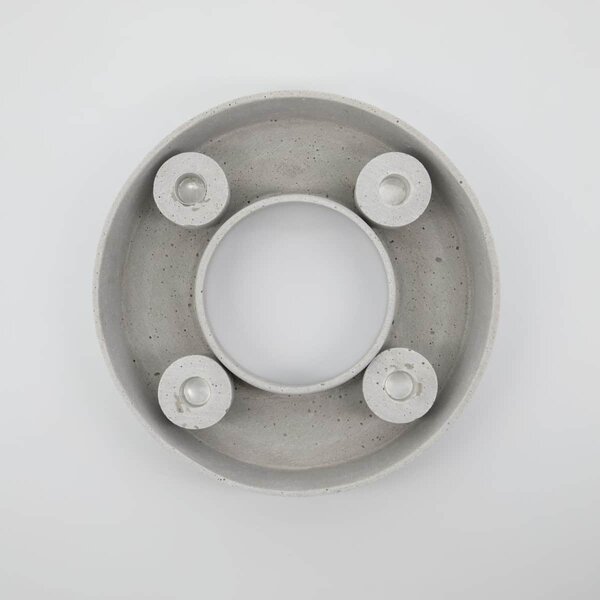 Svietnik The Ring Grey Polystone 26 cm