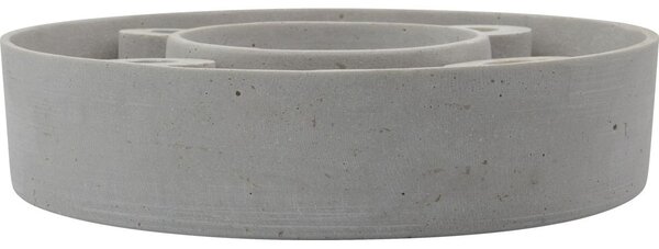 Svietnik The Ring Grey Polystone 26 cm