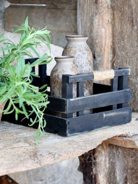 Drevený box Antique Coal Väčší