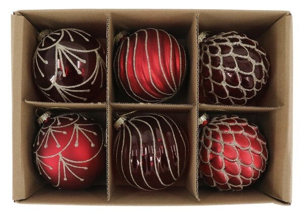 Vianočná ozdoba Cherry Ø 8 cm – set 6 ks