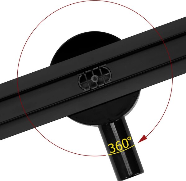 Odtokový žľab NEO Slim Pro - čierny 70
