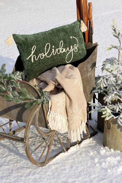 Poťah na vankúš Aix Holiday Moss 50 × 35 cm