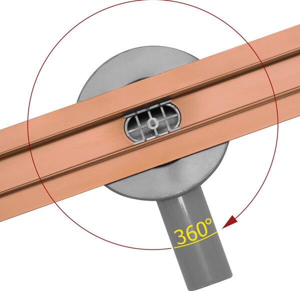 Odtokový žľab NEO Slim Pro brushed copper 60