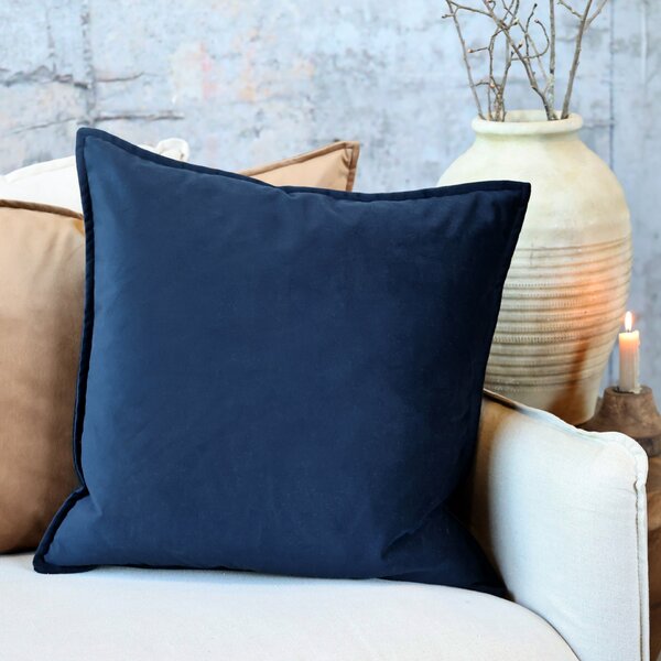 Zamatový poťah na vankúš Aix Indigo Blue 50 × 50 cm