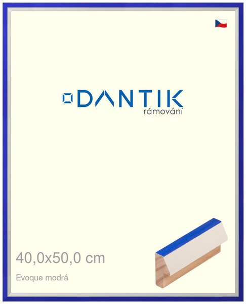 DANTIK rám na obraz 40x50 | EVOQUE modrá (Plexi Čiré)