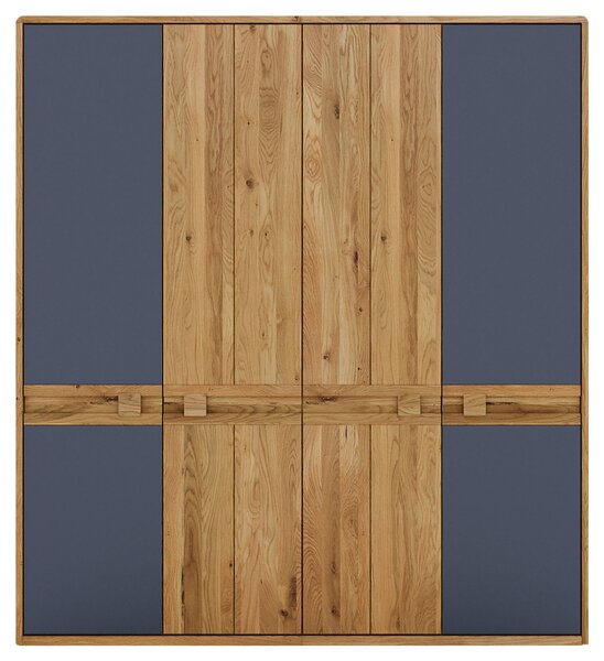ŠATNÍKOVÁ SKRIŇA, divoký dub, antracitová, dub artisan, divoký dub, 206/225/58 cm Linea Natura - Skrine