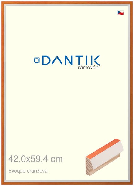 DANTIK rám na obraz 42x59,4 | EVOQUE oranžová (Plexi Čiré)