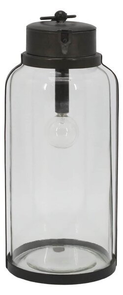 Svietiaci LED lampáš Antique Coal 30,5 cm