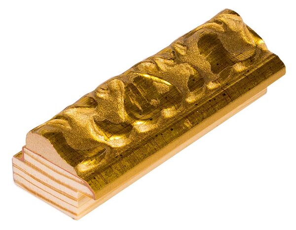 DANTIK rám na obraz 21x29,7 | Starozlatá s ornamentem (Sklo Čiré)