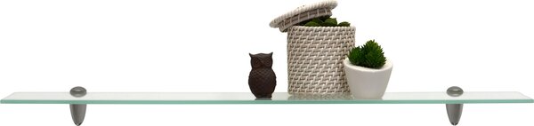 SKLENENÁ POLICA, biela, 78/0,6/18 cm Carryhome - Regály