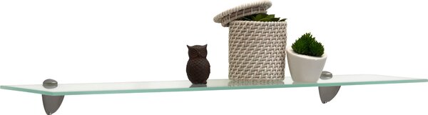 SKLENENÁ POLICA, biela, 78/0,6/18 cm Carryhome - Regály