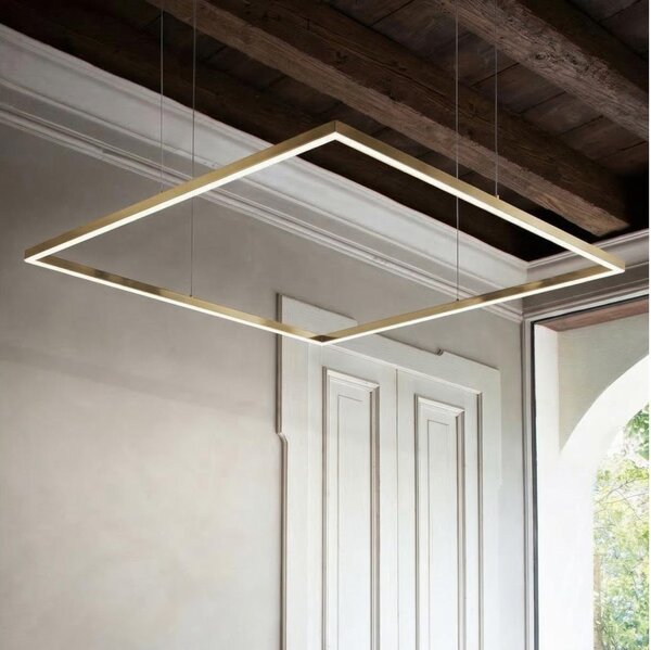Ideal Lux - LED luster na lane ORACLE SLIM LED/33W/230V CRI 90 50x50 cm zlatý