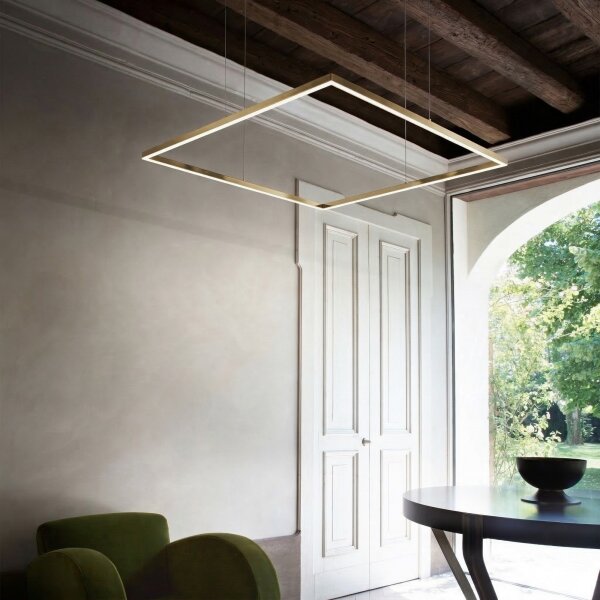 Ideal Lux - LED luster na lane ORACLE SLIM LED/33W/230V CRI 90 50x50 cm zlatý