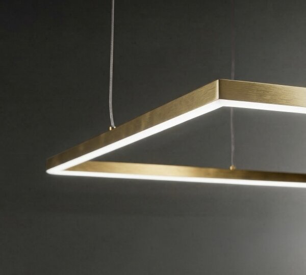 Ideal Lux - LED luster na lane ORACLE SLIM LED/33W/230V CRI 90 50x50 cm zlatý