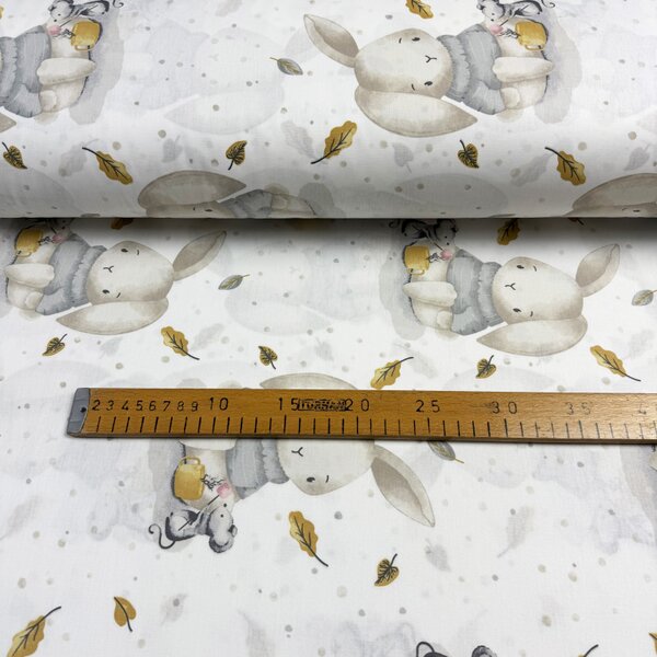 Ervi Bavlnená látka/plátno š.240cm - Zajačia rozprávka - 28313-6, metráž