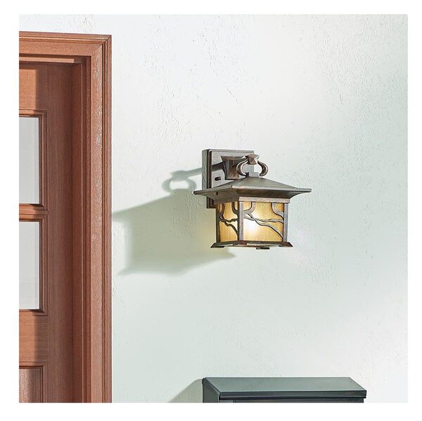 Quintiesse QN-MORRIS-M - Vonkajšia nástenná lampa MORRIS M 1xE27/60W/230V IP44 bronzová