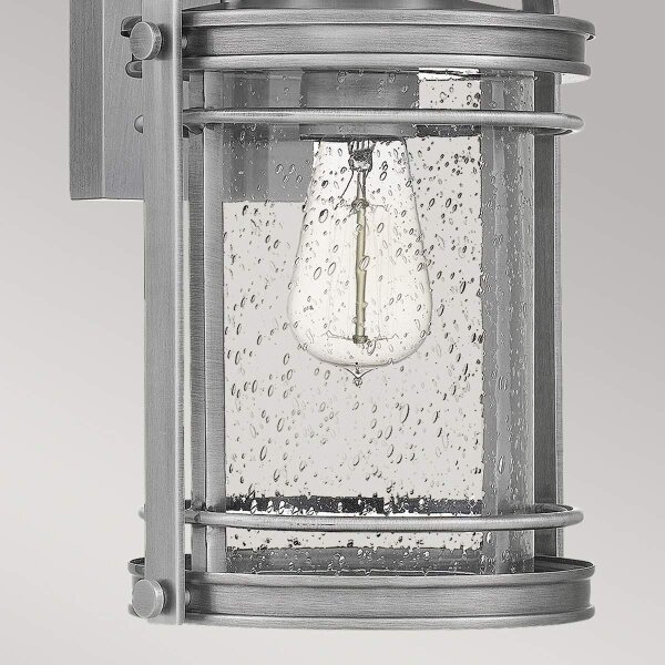 Quintiesse QN-BOOKER-M-IA - Vonkajšie nástenné svietidlo BOOKER M 1xE27/60W/230V IP44, matný chróm