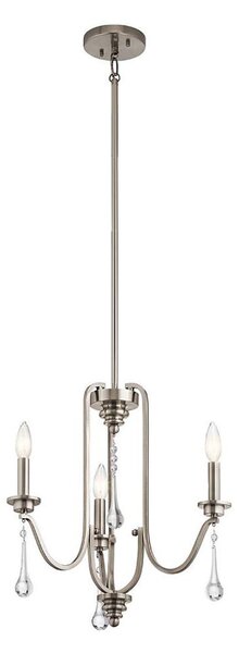 Quintiesse QN-KARLEE3 - Luster na tyči KARLEE 3xE14/60W/230V matný chróm