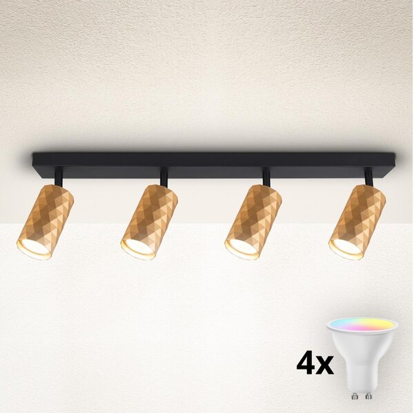 Brilagi - LED RGBW stmievateľné bodové svietidlo SELE DIAMANT 4xGU10/4,8W/230V zlaté