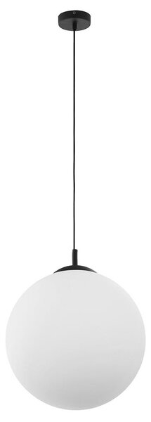 TLG Závesný moderný luster na lanku MAXI, 1xE27, 60W, guľa, čiernobiely