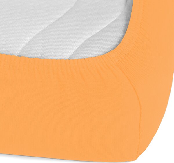 Jersey napínacie prestieradlo JR-006 Oranžové 90 x 200 - výška 20 cm