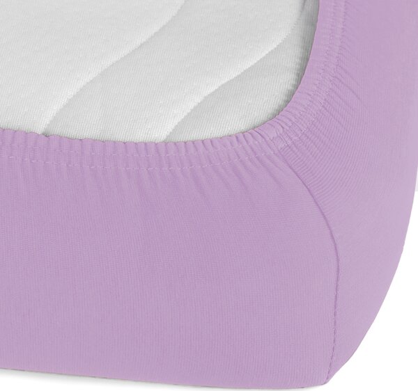 Jersey napínacie prestieradlo JR-012 Levanduľové 90 x 200 - výška 20 cm