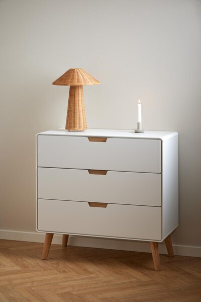 Actona Komoda Lowell 80 cm biela/dub prírodný