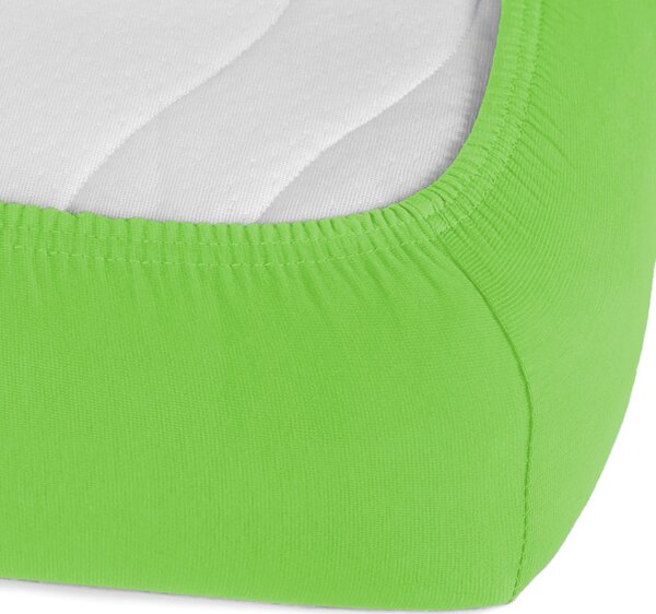 Detské jersey napínacie prestieradlo do postieľky JR-019 Žiarivo zelené 60 x 120 x 10 cm - do postieľky