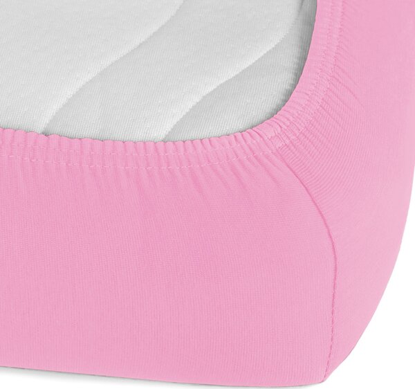 Detské jersey napínacie prestieradlo do postieľky JR-008 Ružová lila 60 x 120 x 10 cm - do postieľky