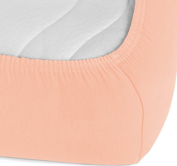 Detské jersey napínacie prestieradlo do postieľky JR-005 Svetlo broskyňové 60 x 120 x 10 cm - do postieľky