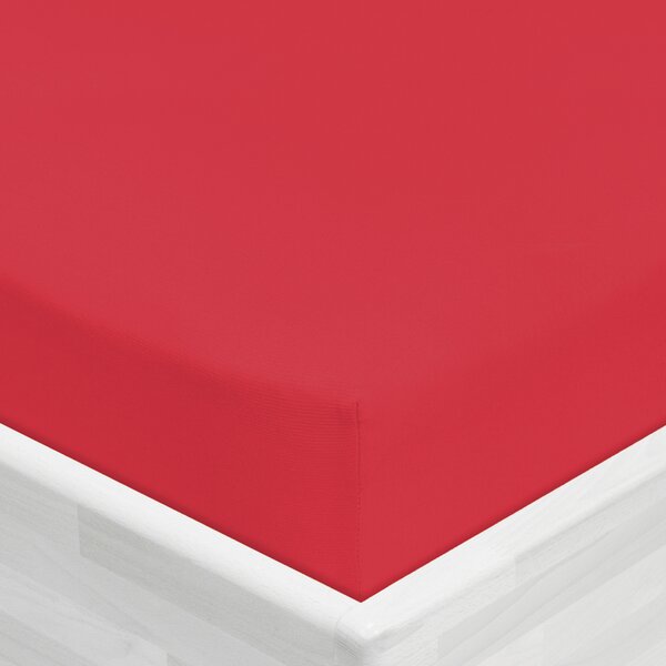 Detské jersey napínacie prestieradlo do postieľky JR-007 Sýto červené 60 x 120 x 10 cm - do postieľky