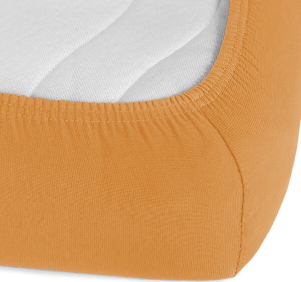 Detské jersey napínacie prestieradlo do postieľky JR-022 Okrové 60 x 120 x 10 cm - do postieľky