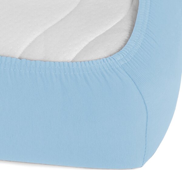Detské jersey napínacie prestieradlo do postieľky JR-014 Nebesky modré 60 x 120 x 10 cm - do postieľky