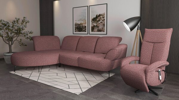 ROHOVÁ SEDAČKA, textil, baklažánová Sit & More - Sedačky, Online Only
