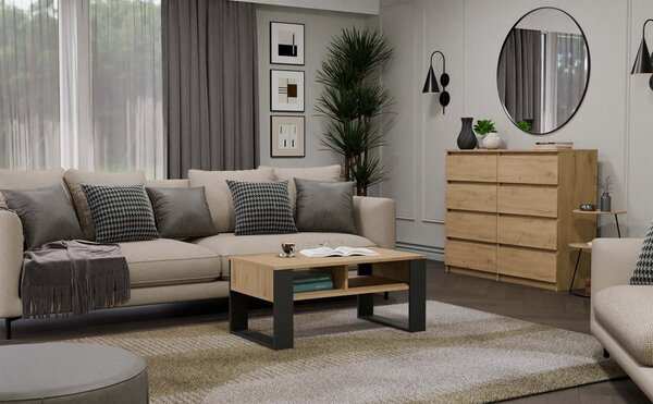 TP Living Konferenční stolek Lawa MODERN 2P dub artisan/antracit