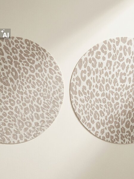 Sinsay - Okrúhle prestierania s motívom zvierat 2 pack - béžová