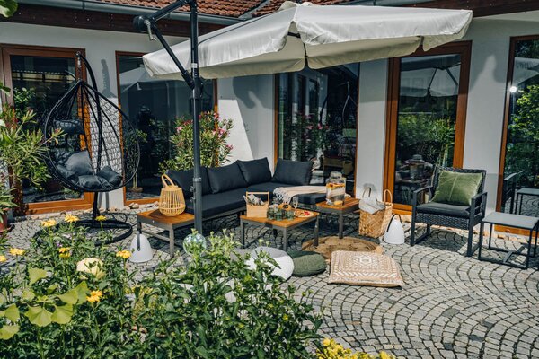 Drevený závesný lampáš AIRA ORANGE s rukoväťou - viac veľkostí Veľkosť: S