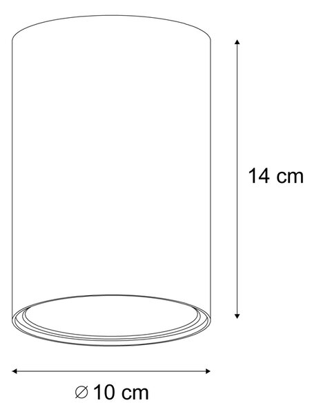Moderné zapustené bodové svetlo béžové GU10 50 mm okrúhle - Deep