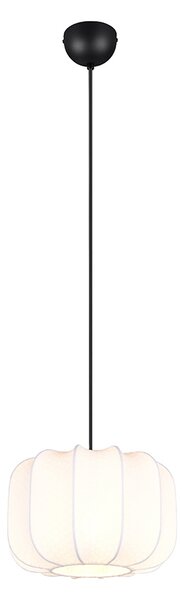 Japandi závesná lampa čierna s bielou 25 cm - Madleine
