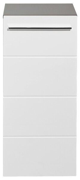 SPODNÁ SKRINKA, biela s vysokým leskom, antracitová, 34/72/31 cm Xora - Kúpeľňové skrinky, Online Only