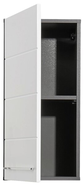 ZÁVESNÁ SKRINKA, biela s vysokým leskom, antracitová, 34/70/23 cm Xora - Kúpeľňové skrinky, Online Only