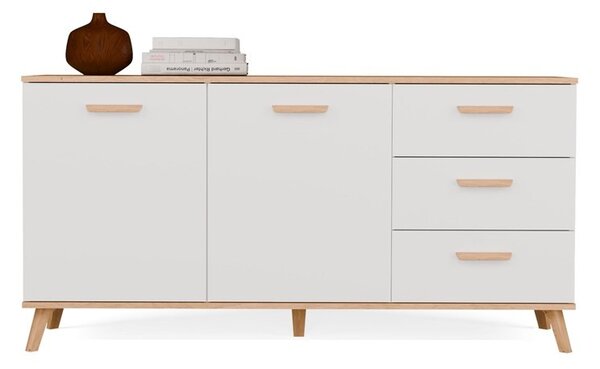TP Living Komoda Olympo 2D3S 150 cm biela/dub Artisan