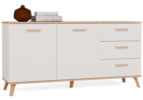 TP Living Komoda Olympo 2D3S 150 cm biela/dub Artisan