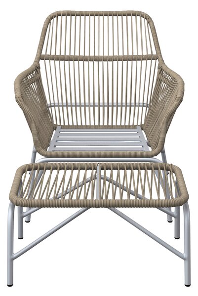 RELAXAČNÉ KRESLO S PODNOŽKOU, kov, textil Ambia Garden - Záhradné stoličky