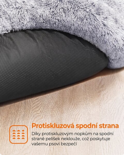 SONGMICS Plyšový peliešok Fluffys XL 80 cm sivý