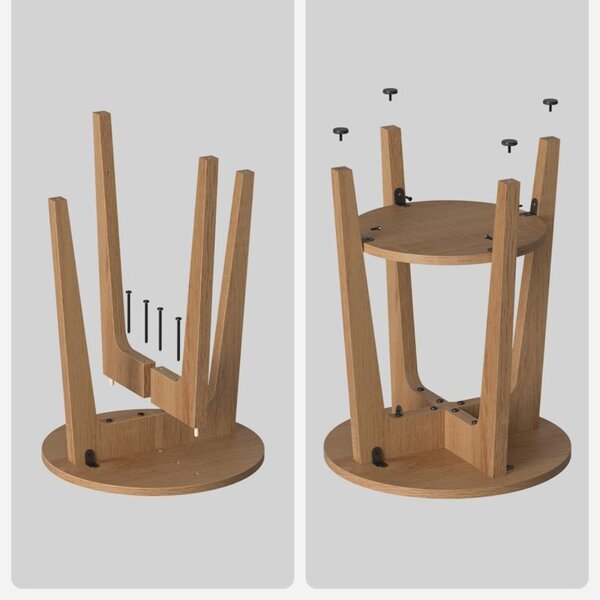 SONGMICS Odkladací stolík Vasagle Mezon 40 cm medovohnedý