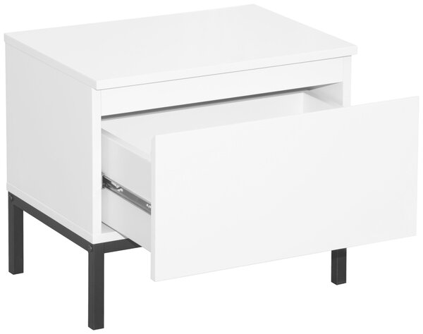 NOČNÝ STOLÍK, biela, 49/43/35 cm Hom`in - Obývacie zostavy, Online Only