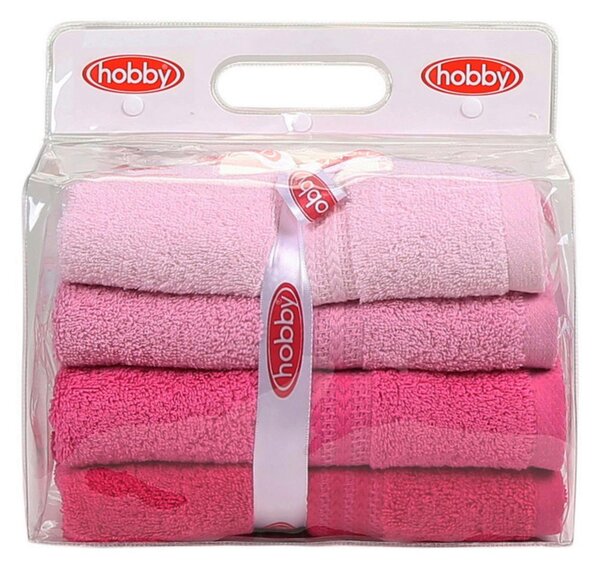 SADA UTERÁKOV NA RUKY, 50/90 cm, ružová, pink, svetloružová, tmavoružová - Kúpeľňový textil, Online Only