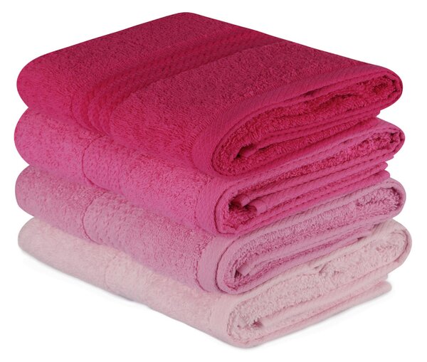 SADA UTERÁKOV NA RUKY, 50/90 cm, ružová, pink, svetloružová, tmavoružová - Kúpeľňový textil, Online Only