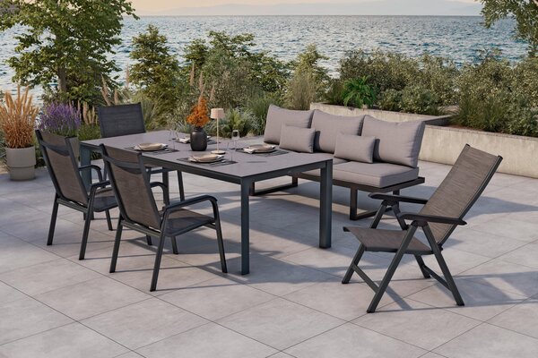 ZÁHRADNÝ STÔL, kov, plast, 220/100/75 cm Amatio - Záhradné stoly